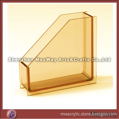 Freestanding Tawny Acrylic Brochure/Leaflet/Memo Display Holder/Container